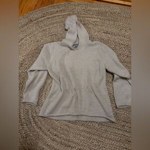 Wool sweater hoodie in cream color